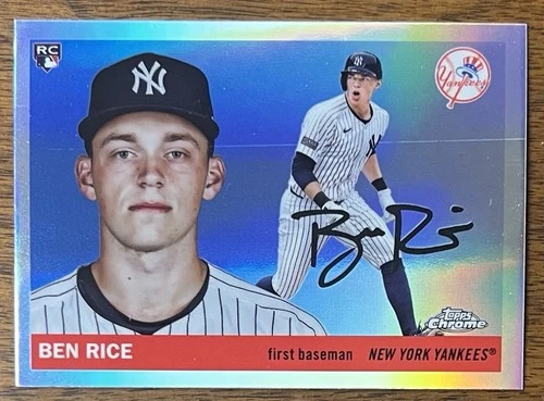 BEN RICE 2025 TOPPS CHROME PLAT. ANN. RC 311 REFRACTOR YANKEES!