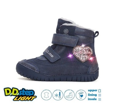 Mädchen Königsblau LED-Blink Winterschuhe