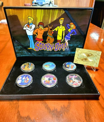 #ad #ad Scooby Doo 6 Piece 24K Gold Plated Collectors Set With Certificate Hard To Find $89.00