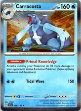 Carracosta 038/142 Rare Stellar Crown Pokemon Holo NM