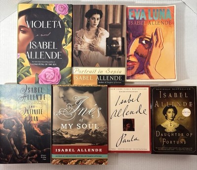 Isabel Allende 7 Book Lot Sepia Violeta Eva Luna Infinite Ines Daughter Paula
