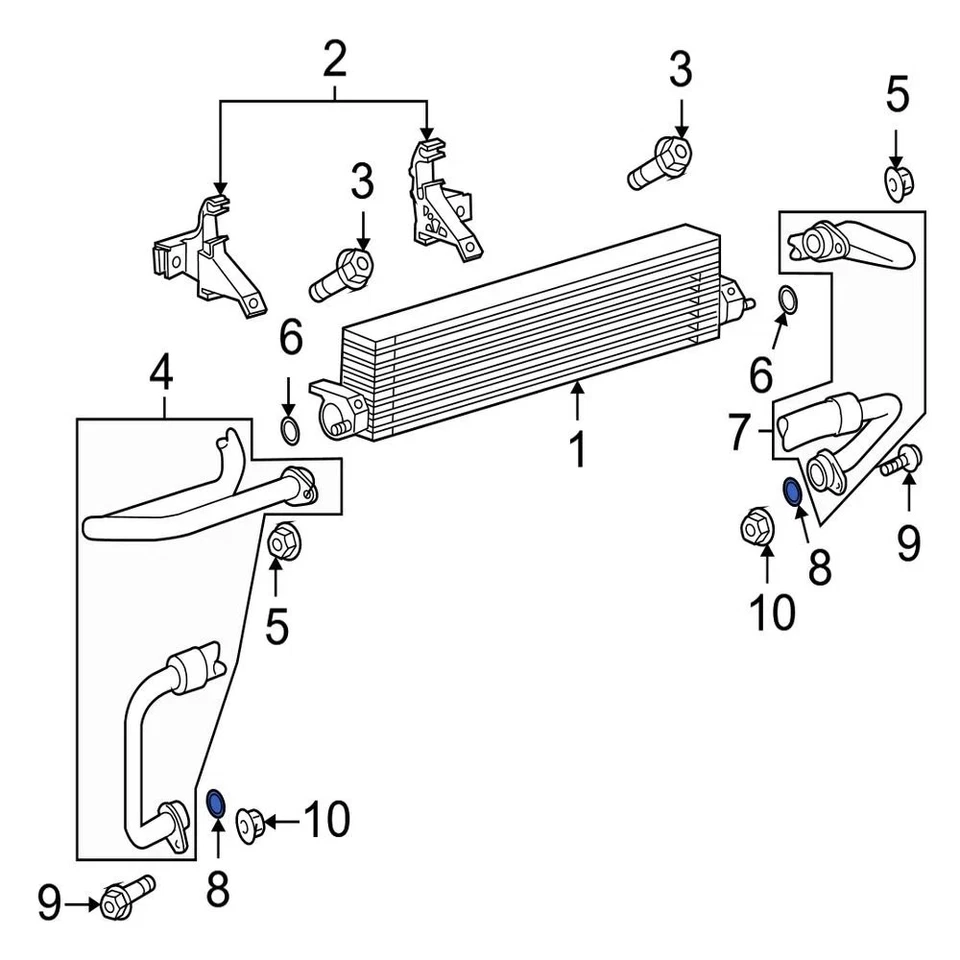 For Jaguar XJR 2000-2009 Jaguar KSH119530 Rear Engine Oil Cooler Line O-Ring Foto 4 de 4