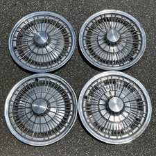 Genuine Vintage 1971-76 Chevrolet Motor Division 15 Wire Hubcaps