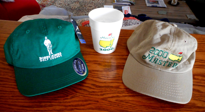 Vintage MASTERS 2000 & NEW Bobby Jones GC Caps, 2 NWOT TERVIS Tumblers- NICE@!