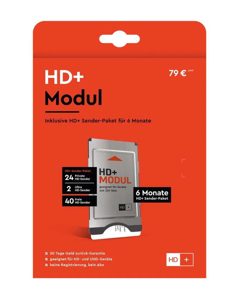 HD Plus CI+ Modul Ultra HD inkl. HD+ Sender-Paket für 6 Monate gratis