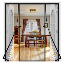 HADOR Porta Schermo Magnetico 72x80 Resistente Doppia Apertura Rete Antivento