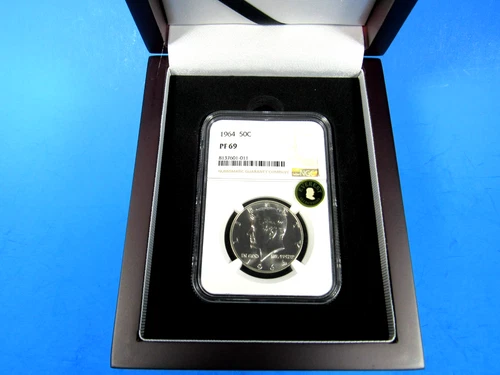 1964 P,  Silver Kennedy Half Dollar NGC Pf 69  Everest Seal By Rick Tomaska
