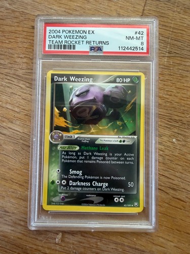 Dark Weezing graded PSA 8 for sale on eBay