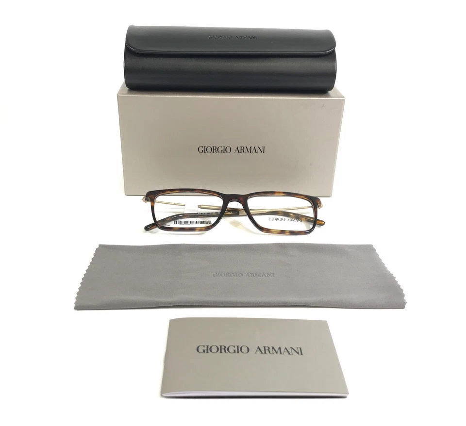 Armações de óculos Giorgio Armani AR7233 5026 ouro tartaruga retângulo 54-18-145 - Imagem 2 de 4