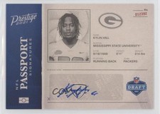 2021 Panini Prestige NFL Passport Signatures Kylin Hill #PA-KH Auto 1b8m