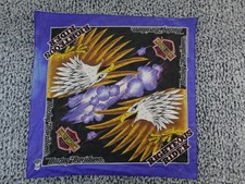 Harley Davidson Vintage Bandana 1980's Motor Cycle Eagle And Flag Motif
