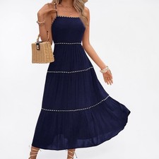 Shein Navy Blue Sleeveless Maxi Dress Size XS