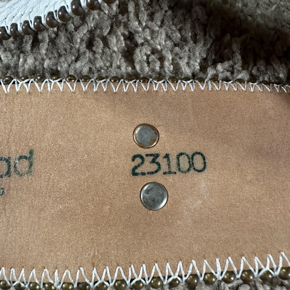 Cinturón Streets Ahead Mujer Grande Cuero Blanco Tachonado Mezcla Metal Western 23100 Foto 4 de 4