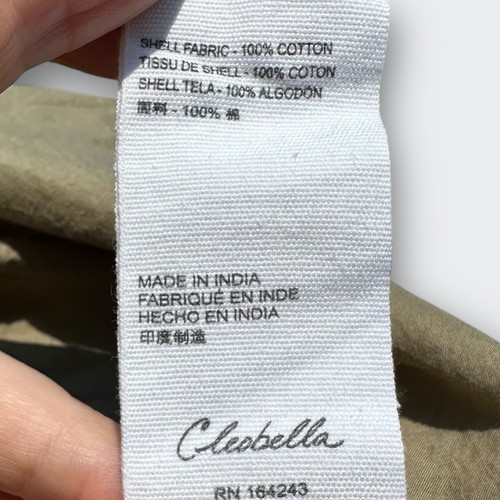 Blusa CLEOBELLA Mujer Río Algodón Pin Tuck Acanalado Barril Campesino Verde Oliva S - Imagen 10 de 10