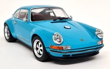 KK 1/18 Porsche 911 964 Singer Coupe Turquoise Blue Diecast Scale Model Car