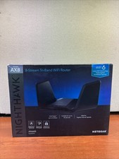 NETGEAR Nighthawk AX8 Tri-Band AX6600 Wi-Fi 6 Router RAX80 - Black RAX70100NAS 
