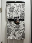 Spooky Skeleton Floral Throw Blanket Grey White 100% Cotton 50x60 Halloween