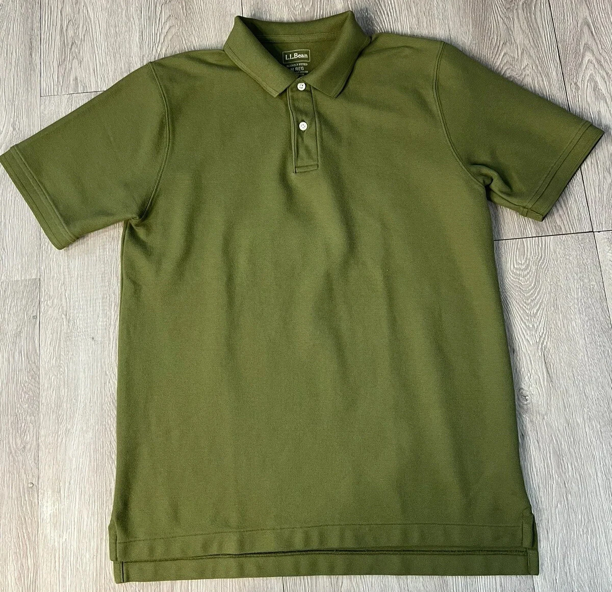 Olive green mens polo shirt sale