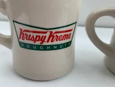 Krispy Kreme Mug Doughnuts Diner Coffee 8 oz Logo Set of Two