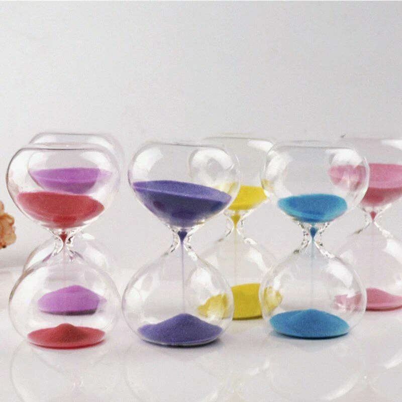 9 Color Glass Hourglass Sand Timer Fashion Home Decoration Games
