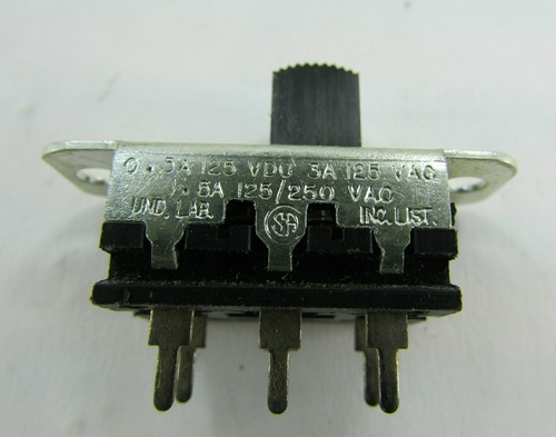 5 Switchcraft USA DPDT Switchcraft, 2 poli 3A/125VAC 1.5A/250VAC 11A1534, DC - Foto 7 di 12