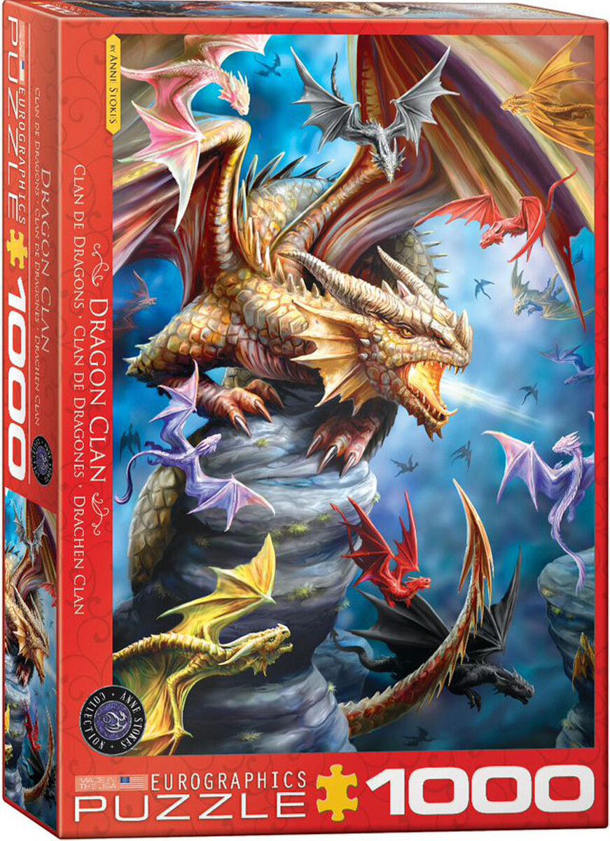 Eurographics Fantasy Dragon Clan Anne Stokes 1000pc Jigsaw Puzzle