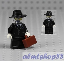 LEGO - Invisible Man Minifigure w/ Suitcase Ghost Black Hat Halloween Super Hero