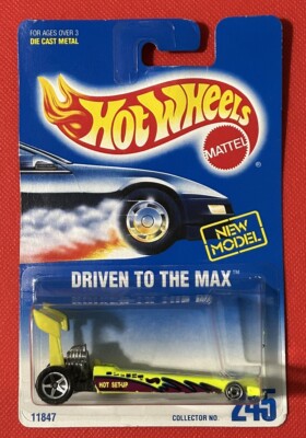 DRIVEN TO THE MAX 1997 Hot Wheels Dragster #245 With Protector Case New Model