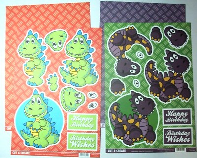 Cut & Create Cardstock Paper - Dinosaurs Tyrannosaurus & Stegosaurus Birthday