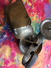 Konvolut Messing Schale mit Patina und  Kerzenleuchter