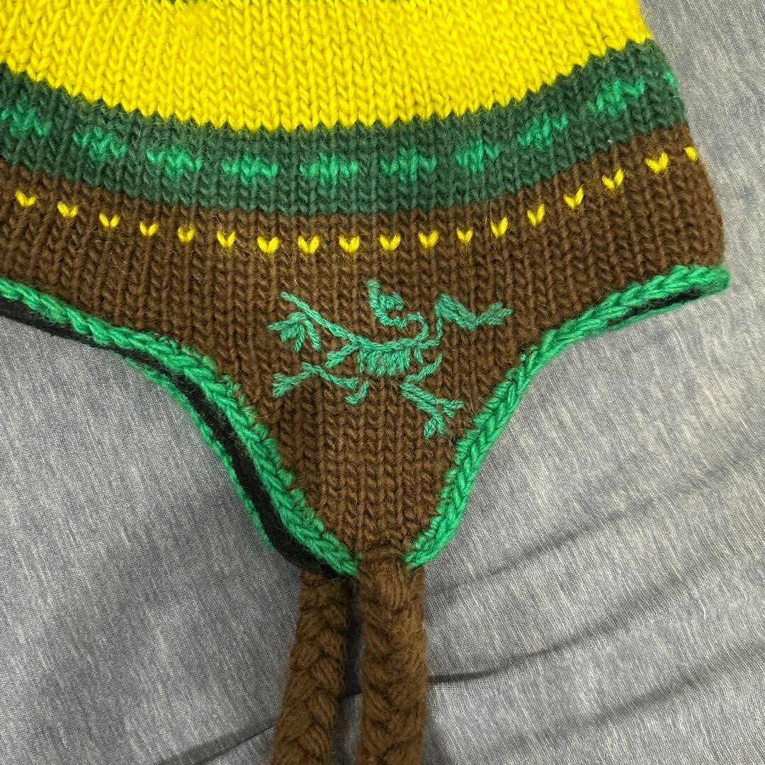 Cappello ARC'TERYX 90S Flight Cap Beanie in maglia con auricolari lana multicolore Giappone 