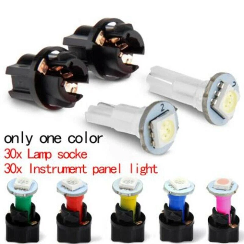 Panel de instrumentos LED para automóvil T5 5050SMD cuadro de luz indicador enchufe de torsión 30 piezas Foto 4 de 4
