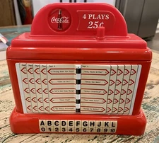 Coca Cola Jukebox Tin Coin Bank Very Good Condition