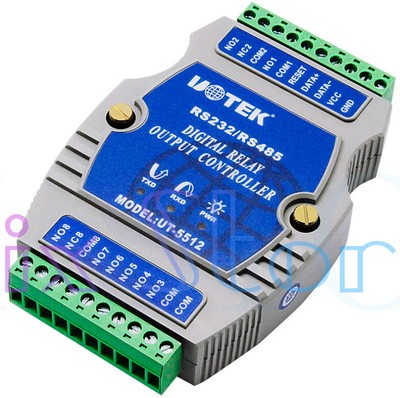 UT-5512 RS485 Opto-isolated Input 8-channel Relay Output Controller #W7*
