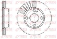 Remsa 2X Bremsscheibe Vorne Ø234.6 Mm BelüFtet FüR Mazda Demio DW 1.3 16V 1.5