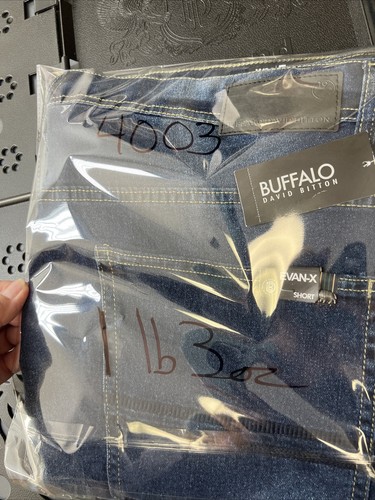 Buffalo David Bitton Cotton Blend Evan-X Denim Shorts Men’s 36 Blue NWT $69 - Picture 20 of 20