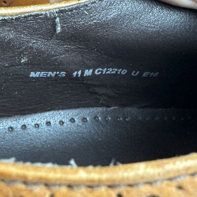 Mens Cole Haan Williams Brown Leather Eyelet Wingtip Dress  display picture 1