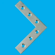 10x 100mm (4") Flat Corner Right Angle Plate Bracket Brace, Support Fix Repair