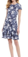 Michael Kors Floral Double Tier Dress Size PM Pre-Owned In Great Condition