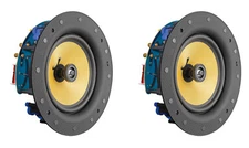 2 Pack - TDX 8" 2-Way Ceiling Wall Home Theater Speaker Flush Mount White Pair