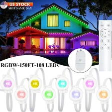 Permanent Outdoor Lights, 150ft with 108 LED Lights Eaves Lights with RGB Light