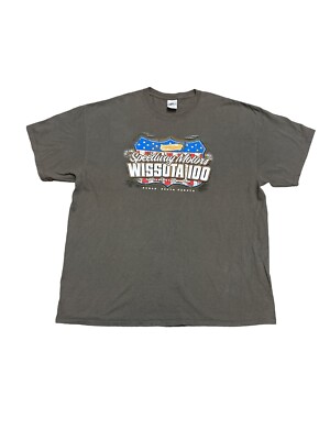Speedway Motors T-Shirt Wissota 100 grau doppelseitig Gildan Racing 2XL XXL