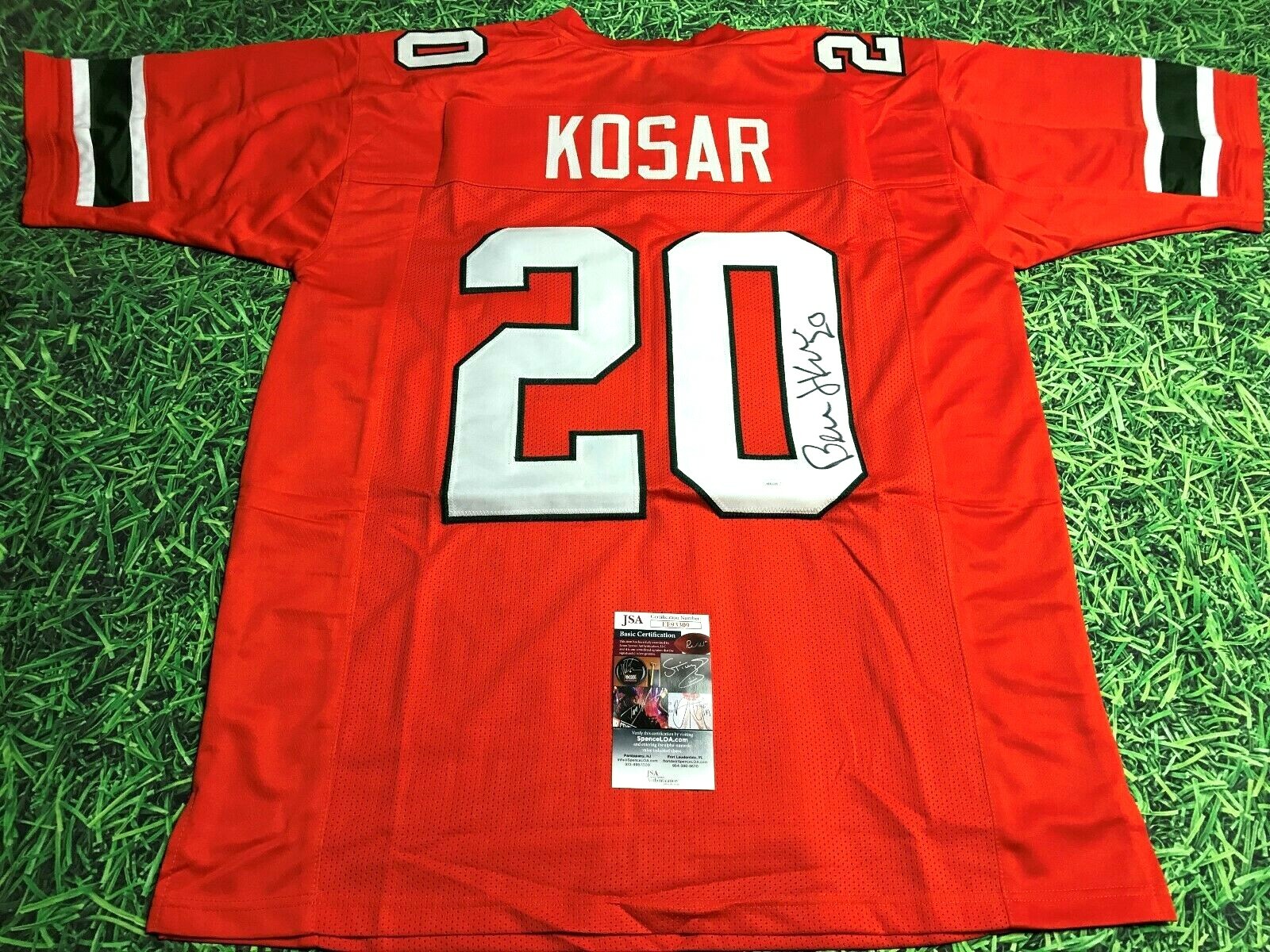 Bernie Kosar Autographed Signed Miami Hurricanes JERSEY JSA THE U 