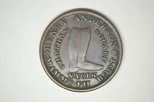 1837 Hard Times Token- Henry Anderson- Mammoth Boot- Choice EF