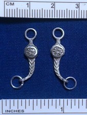 RDLC Traditional 1:9 Scale FANCY WESTERN BIT w/ Texas Star Conchos Silver-toned
