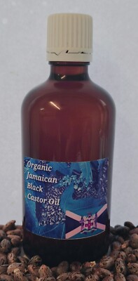 BIO JAMAIKANISCHES SCHWARZES RIZINUSÖL 100ml Glasflasche. PORTLAND, potent sehr reichhaltig