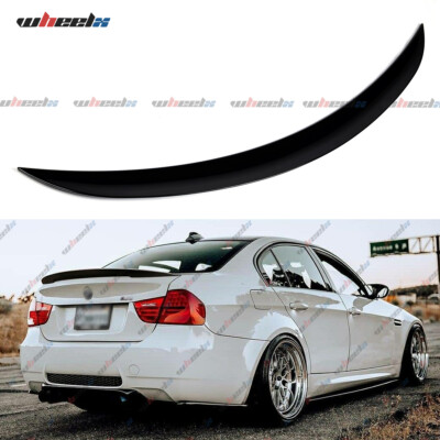 Sport Heckspoiler Lippe Schwarz Glanz passend für BMW 3er E90 Limousine 05-11