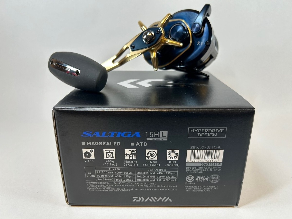 新品未使用 Daiwa 22SALTIGA 15HL Daiwa 22 SALTIGA 15HL 7.1 Left Casting Reel New in Box | eBay