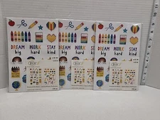 Scented Stickers School Stay Kind Work Hard 10 Sheets Each 235 Count Lot Of 3