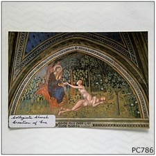 Citta di S. Gimignano Church of the Collegiata Eva's Cration Postcard (P786)
